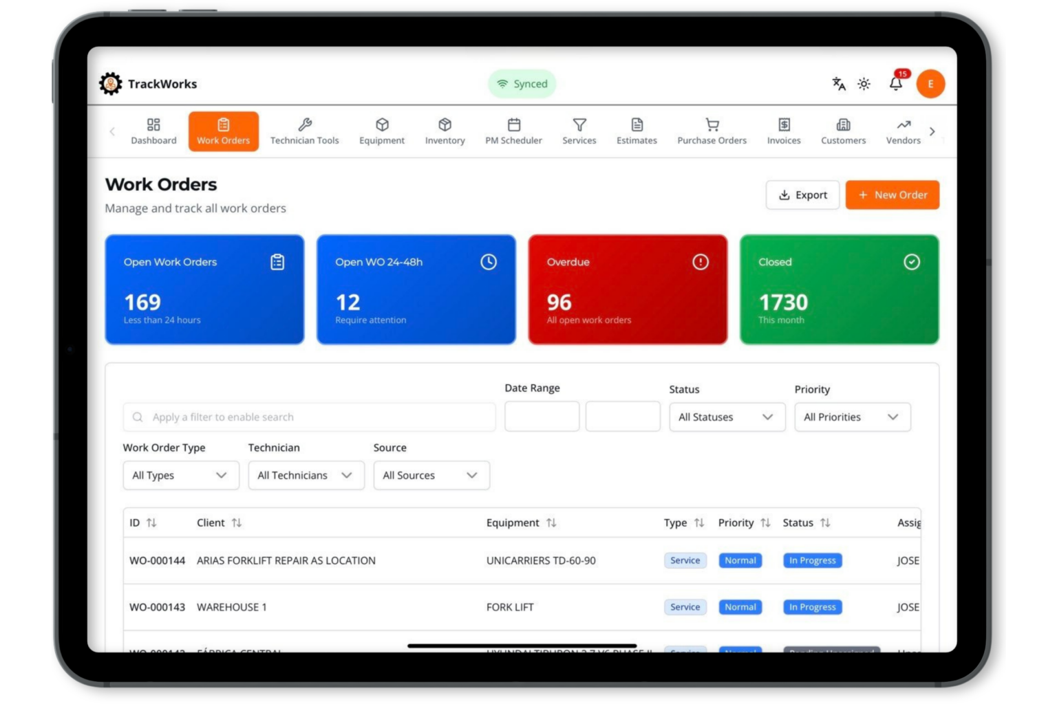 Home - TrackWorks App